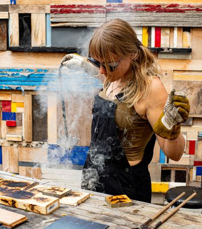 Brighton McCormick, sculptor and faculty in the Digital + Studio Arts Department