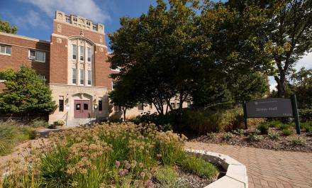Drew Residence Hall at Hamline University, exterior