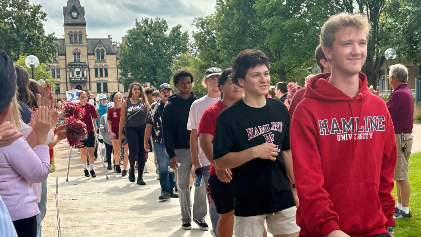 Honor guard welcoming new students at 2025 Convocation and Matriculation
