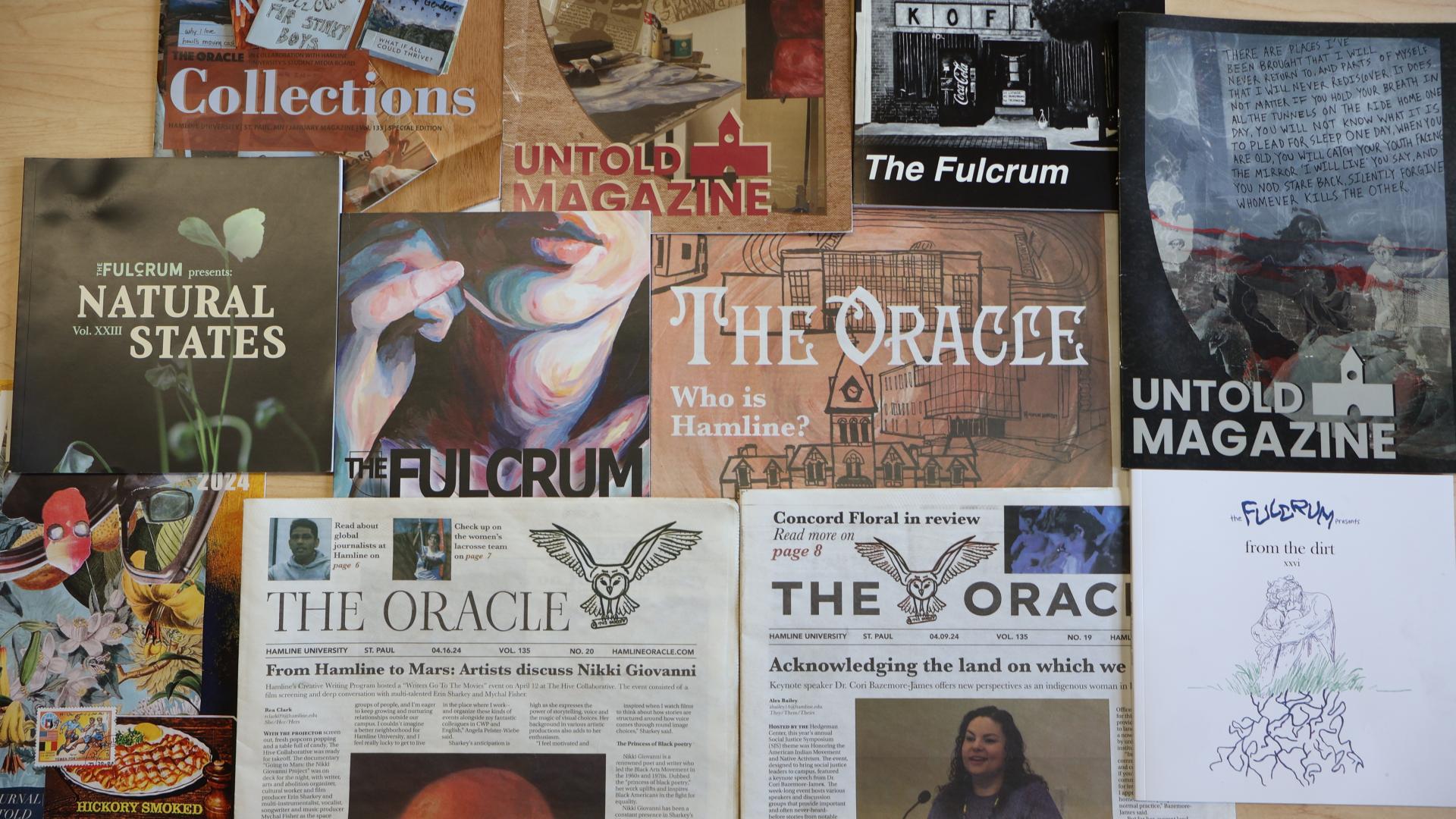 Student media, including The Oracle, the Fulcrum, Untold Magazine