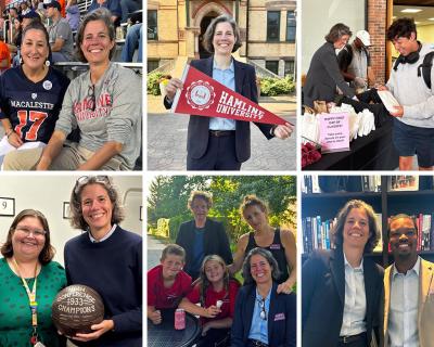 Compilation of photos of President Hostetter from her Instagram channel