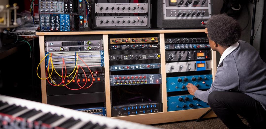 Equipment used in Hamline's Music Production studio (Music Production Major)