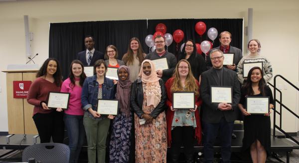Hamline students receiving student activities awards