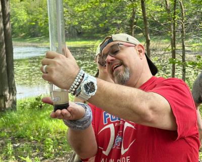 Turbidity cylinder at the Teacher Field School