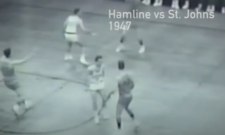 Hamline basketball, historic screenshot